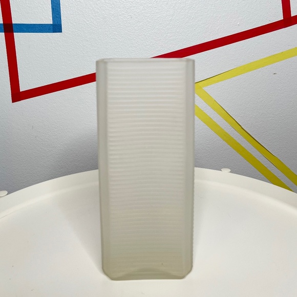 Rectangular Frosted Glass Vase - Picture 1 of 4